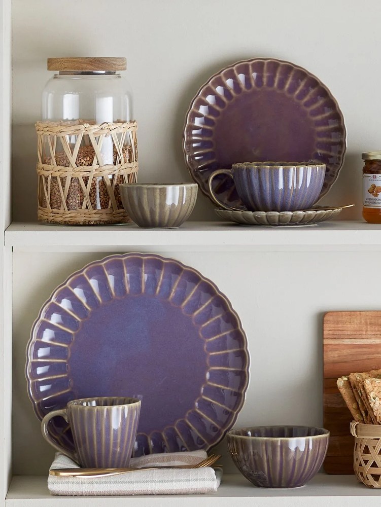 Fioletowa kamionkowa filiżanka do cappuccino 220 ml Latina – Bloomingville