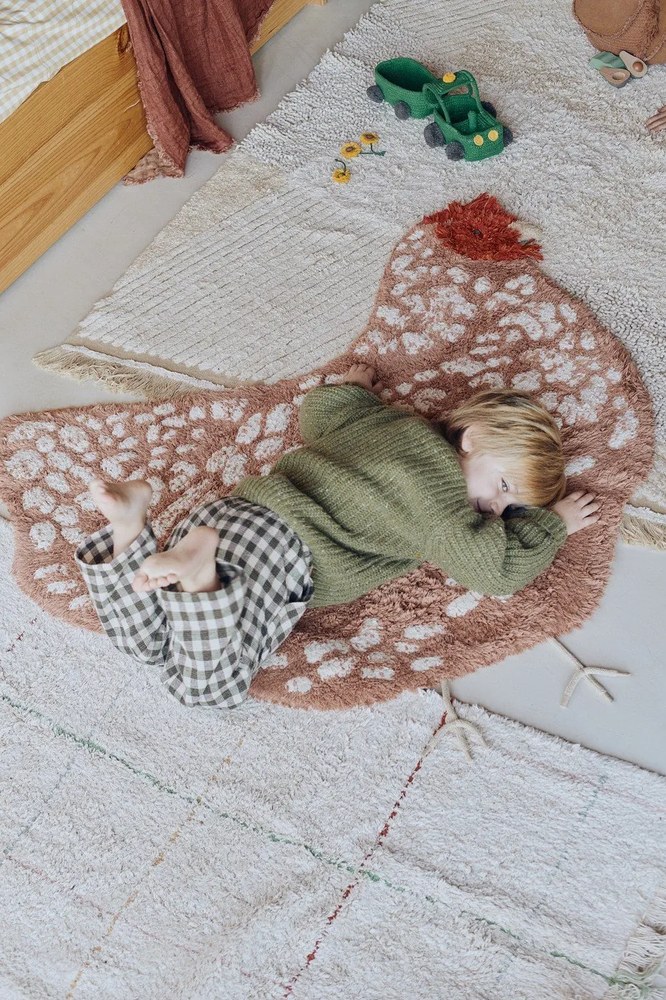 Beżowy bawełniany dziecięcy dywan do zabawy 120x170 cm Farm Fields – Lorena Canals