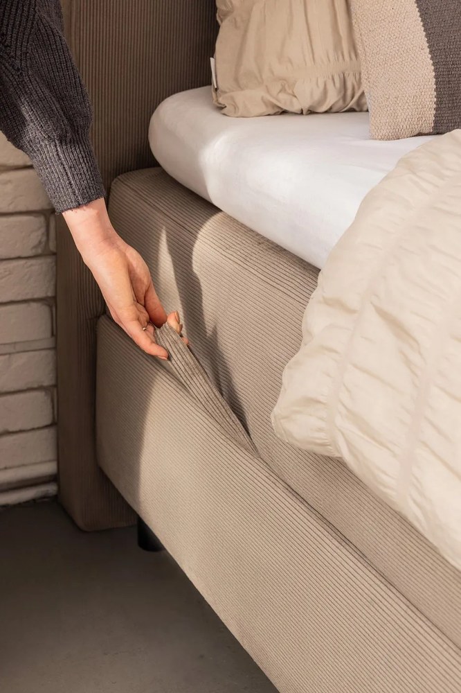 Beżowa pościel dwuosobowa 200x200 cm Seersucker – Catherine Lansfield