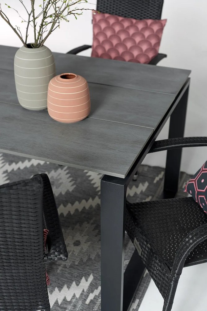 Szary stół ogrodowy Bonami Selection Strong, 210 x 100 cm