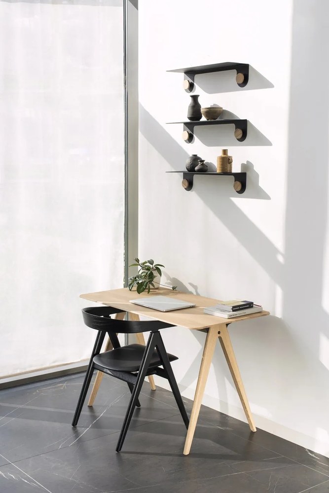 Biurko z litego drewna dębowego 60x120 cm Ava – Gazzda