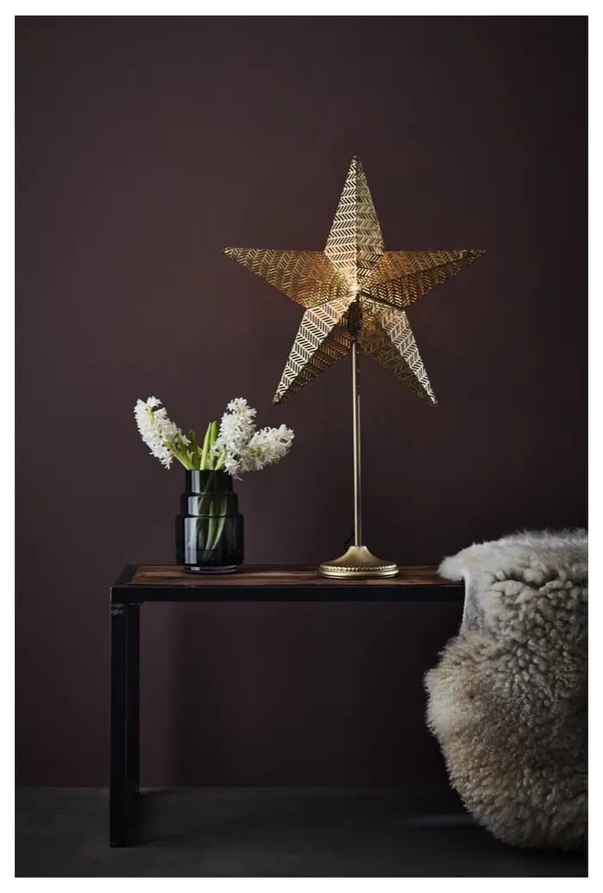 Dekoracja świetlna w kolorze złota ze świątecznym motywem ø 48 cm Rustic – Markslöjd