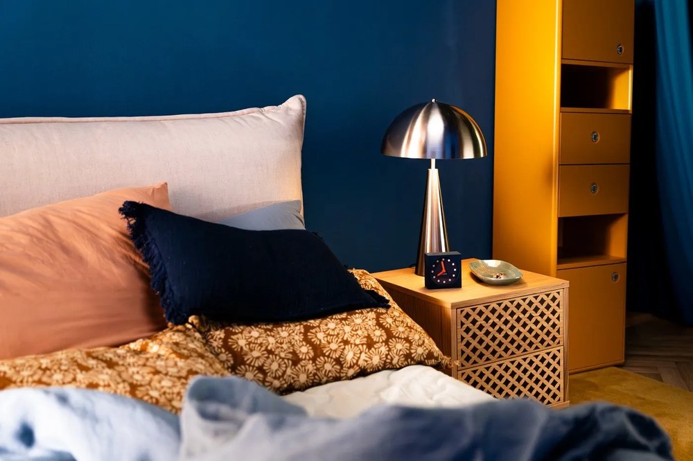 Szafka nocna w dębowym dekorze Woodman Mora Diamond Print