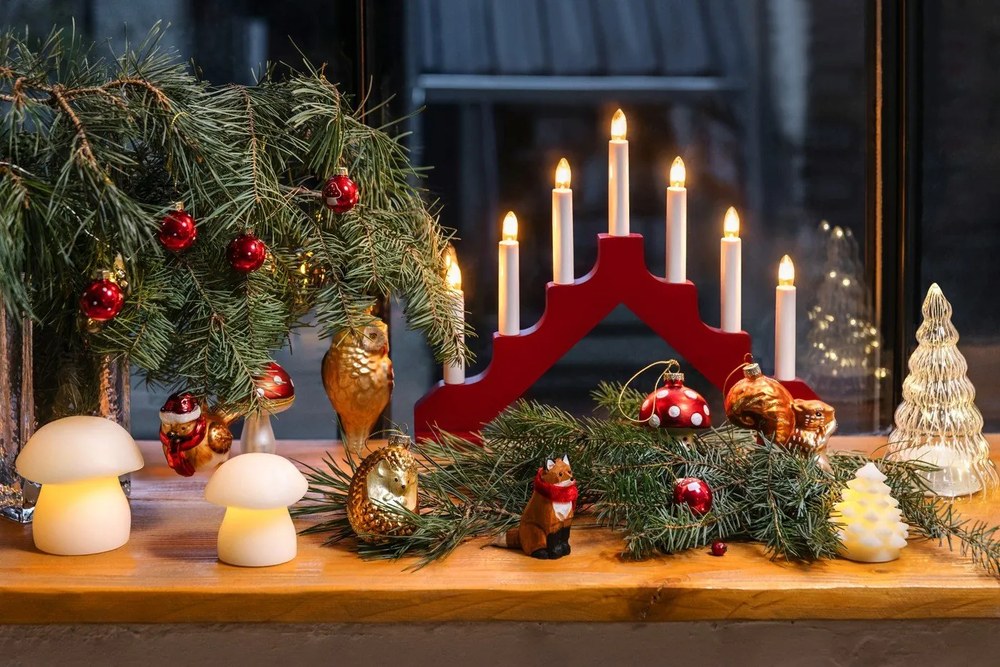 Białe świąteczne dekoracje świetlne 2 szt. ø 9 cm Elvina – Sirius