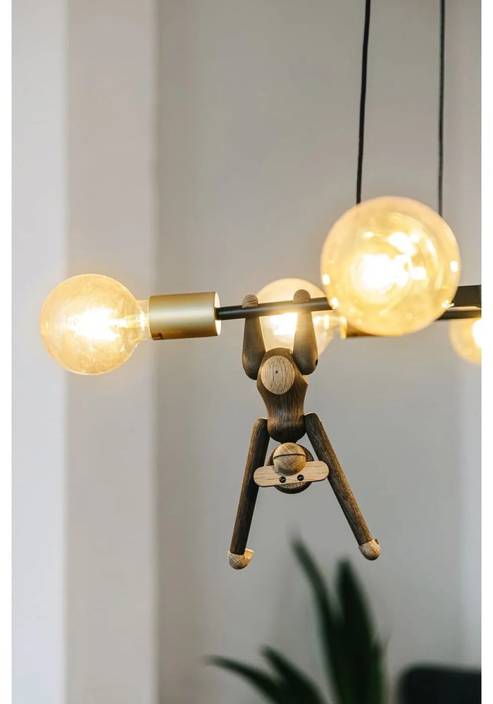 Figurka z litego drewna dębowego Kay Bojesen Denmark Monkey Hanging
