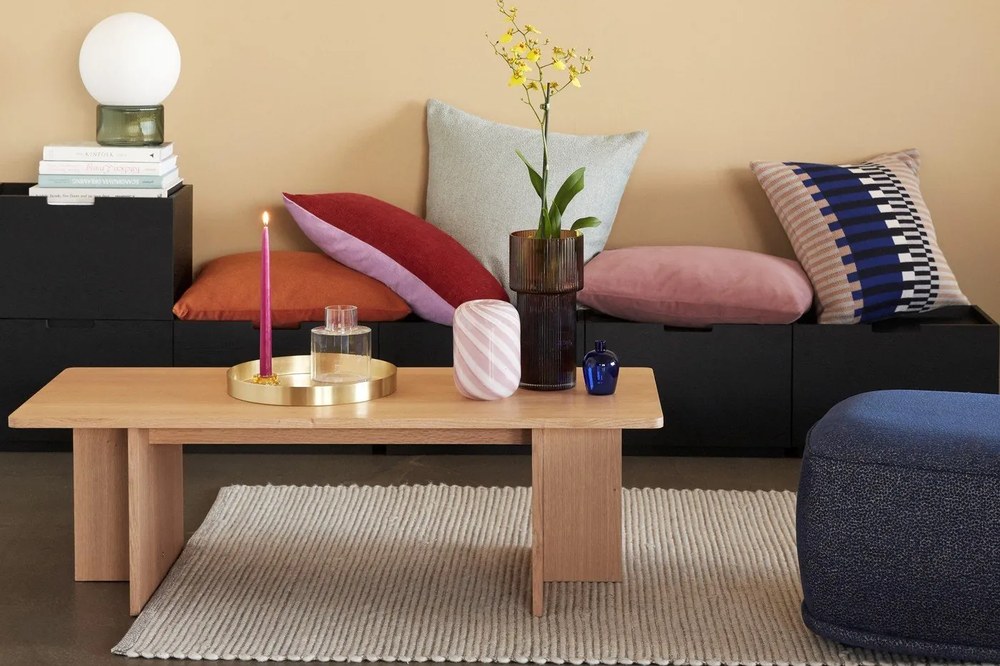 Zestaw 2 różowo-białych szklanych wazonów Hübsch Candy