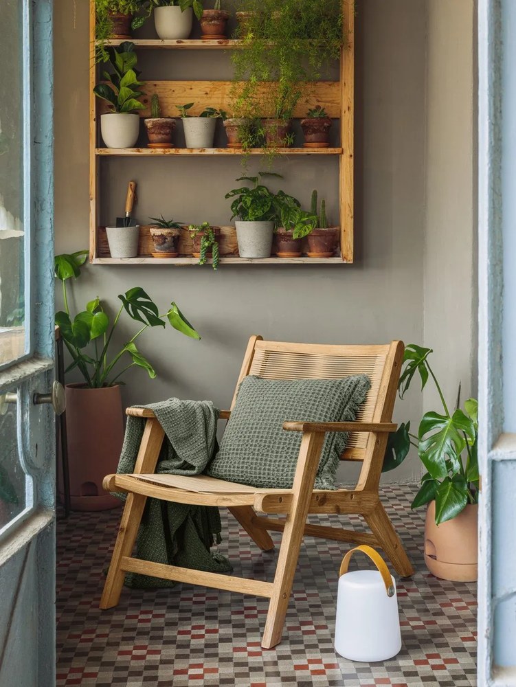 Biało-brązowa lampa zewnętrzna Kave Home Dialma