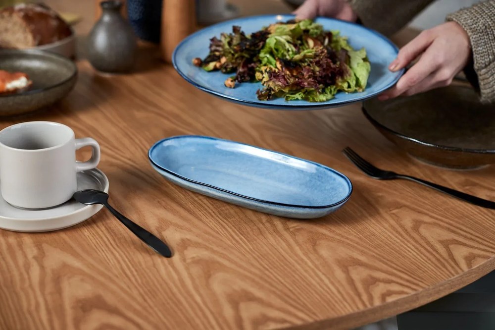 Naturalny okrągły stół w dekorze dębu ø 137 cm Cep – Teulat