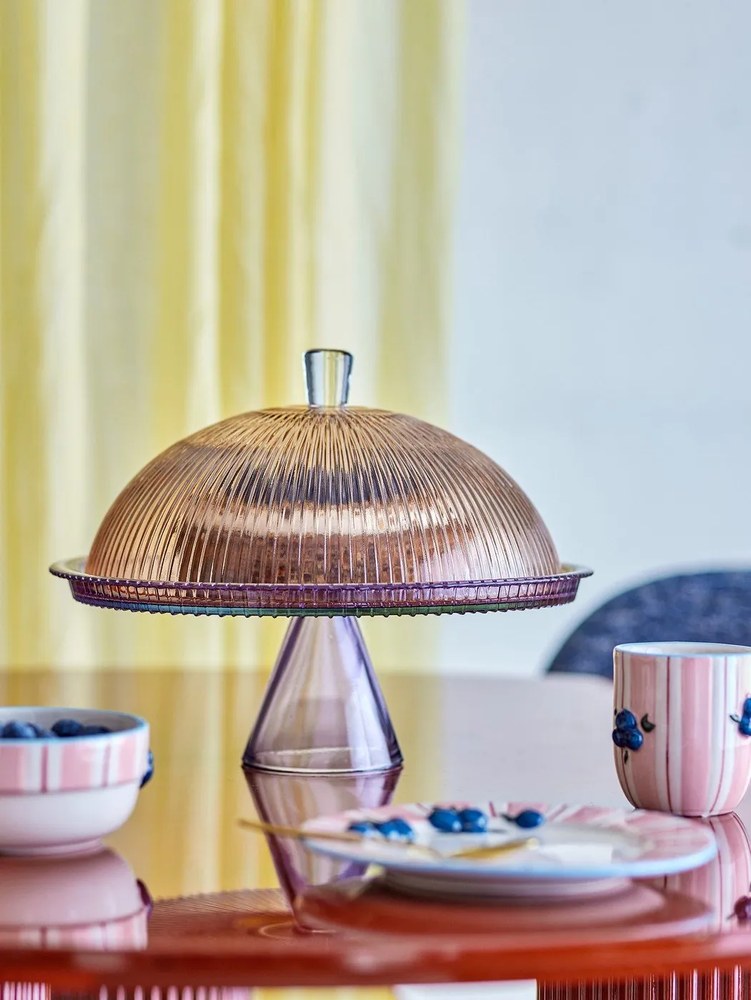 Różowe/kremowe kamionkowe talerze zestaw 4 szt. deserowe ø 20,5 cm Carry – Bloomingville