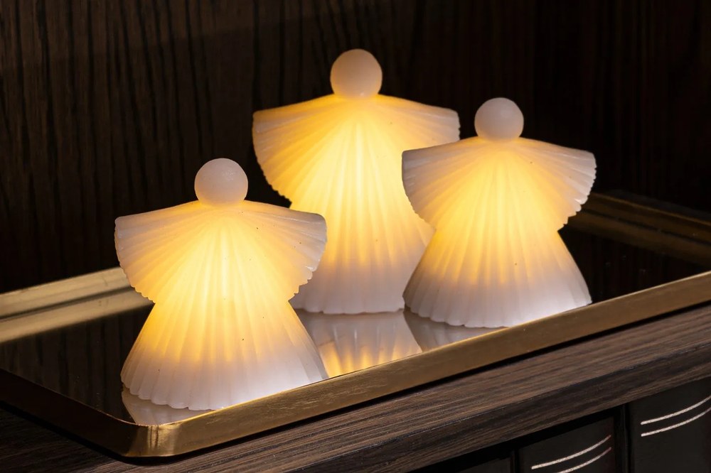 Białe dekoracje świetlne zestaw 2 szt. ø 9 cm Asta – Sirius