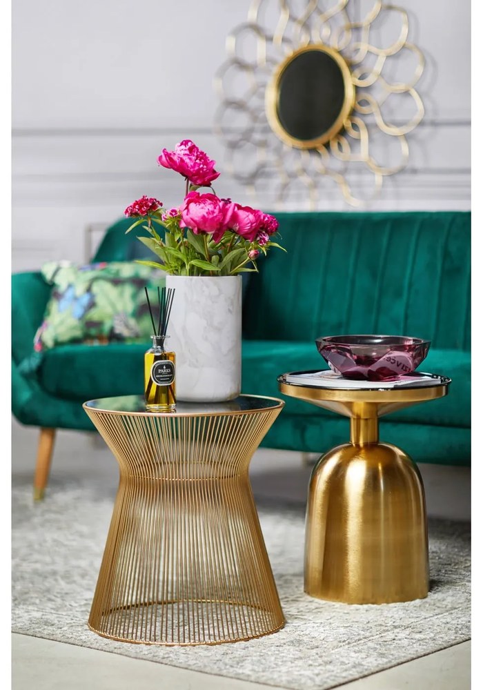 Okrągły stolik ze szklanym blatem ø 40 cm Jolene – Kave Home