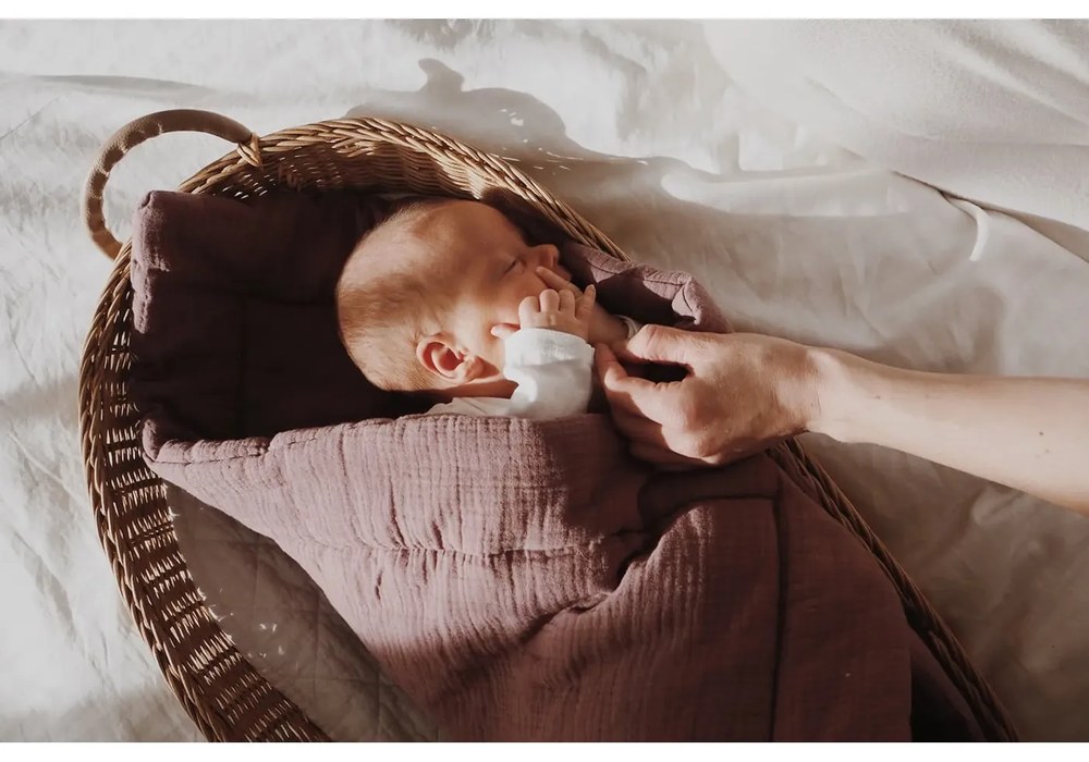 Ciemnofioletowy zestaw do łóżeczka – Malomi Kids