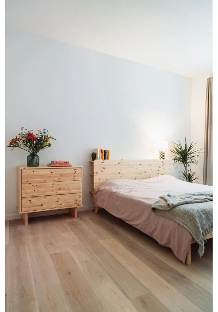 Łóżko dwuosobowe z drewna sosnowego ze stelażem 160x200 cm Retreat – Karup Design