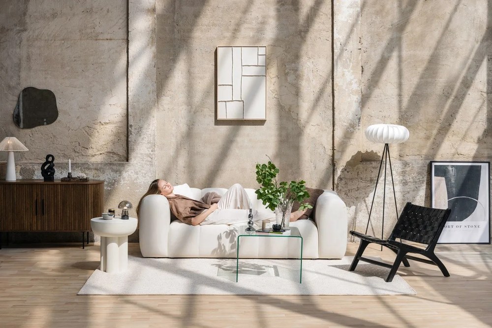 Szara lampa stołowa LED ze szklanym kloszem (wysokość 18 cm) Dooley – Reality