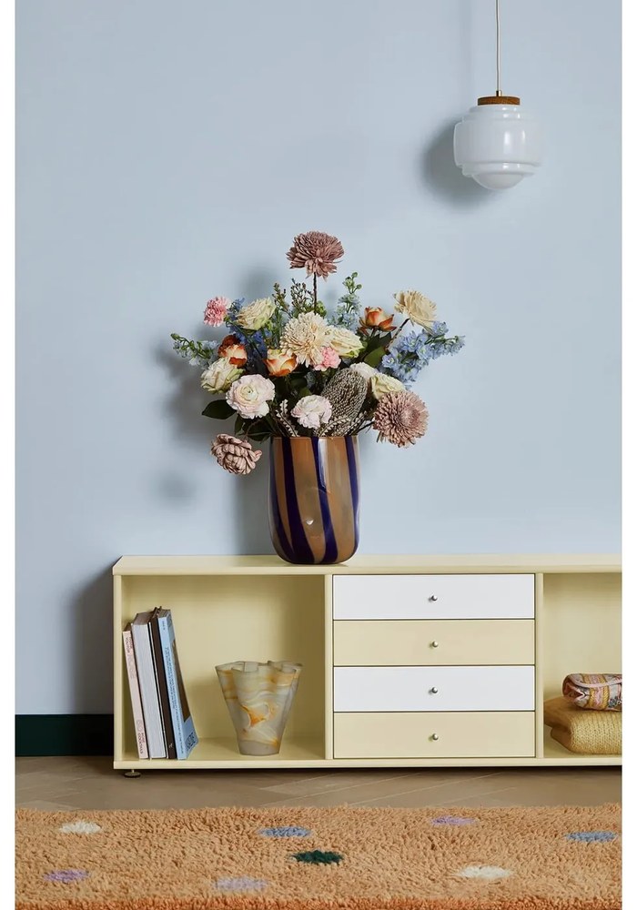 Jasnożółta niska komoda 267x61 cm Mistral – Hammel Furniture