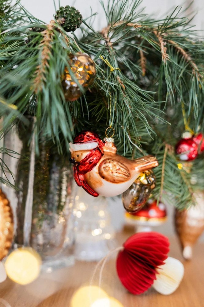 Papierowa ozdoba świąteczna wykonana ręcznie ø 5 cm Honeycomb Mushroom – Sass &amp; Belle