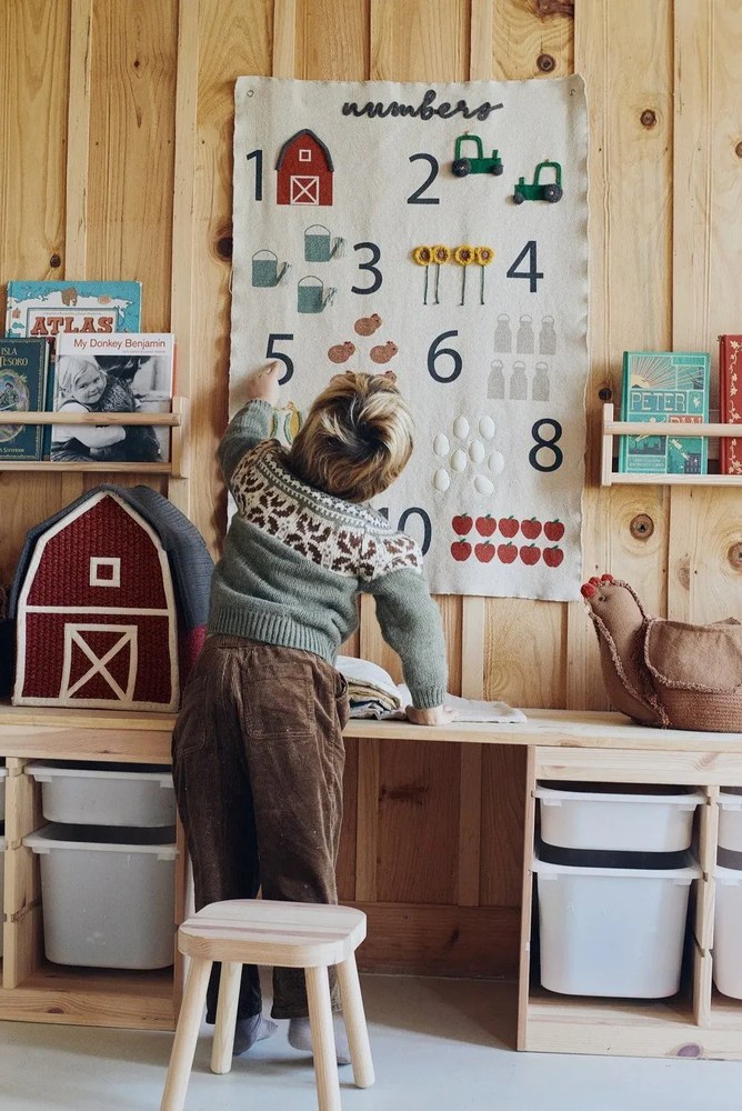 Dziecięca dekoracja ścienna Farm Numbers – Lorena Canals