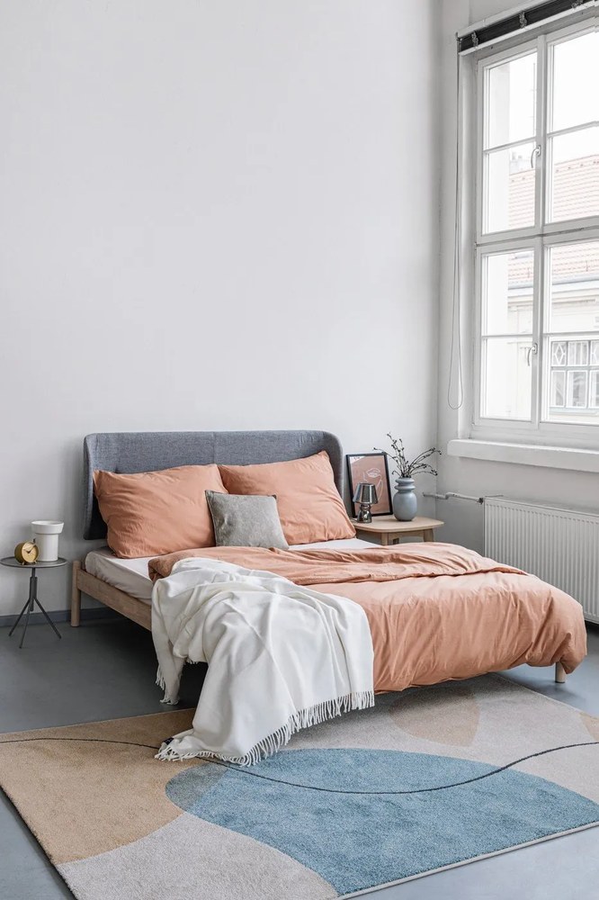 Kremowy pled z domieszką bawełny Euromant Basics, 140x180 cm