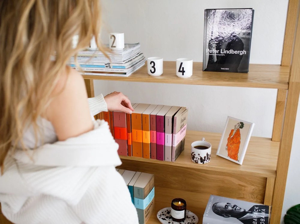 Regał w dekorze dębu 90x185 cm Newest – Woodman