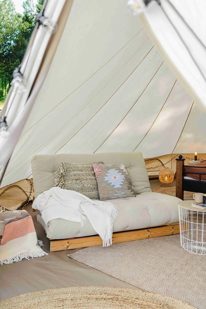 Kremowy pled Euromant Waffel, 140x180 cm