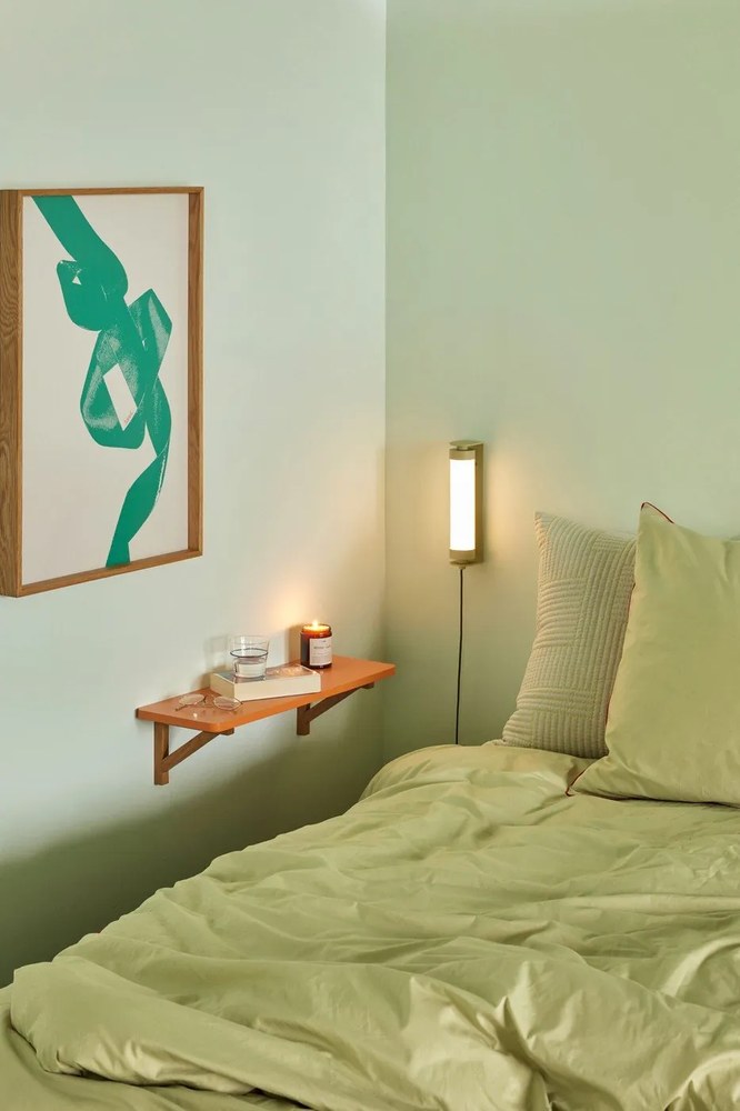 Pomarańczowa półka w dekorze dębu 60 cm Arki – Hübsch