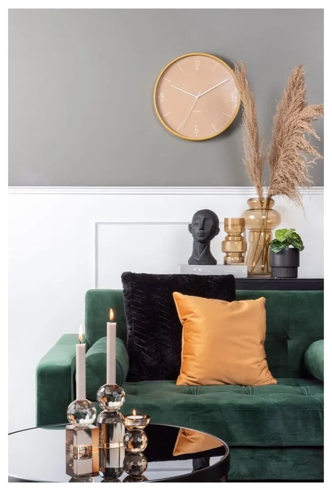 Beżowożółty szklany świecznik Crystal Art – PT LIVING