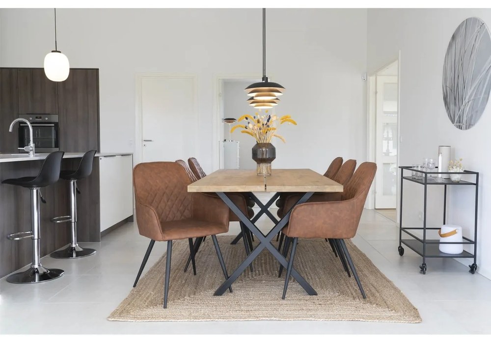 Czarne hokery obrotowe zestaw 2 szt. 82 cm Trondheim – House Nordic