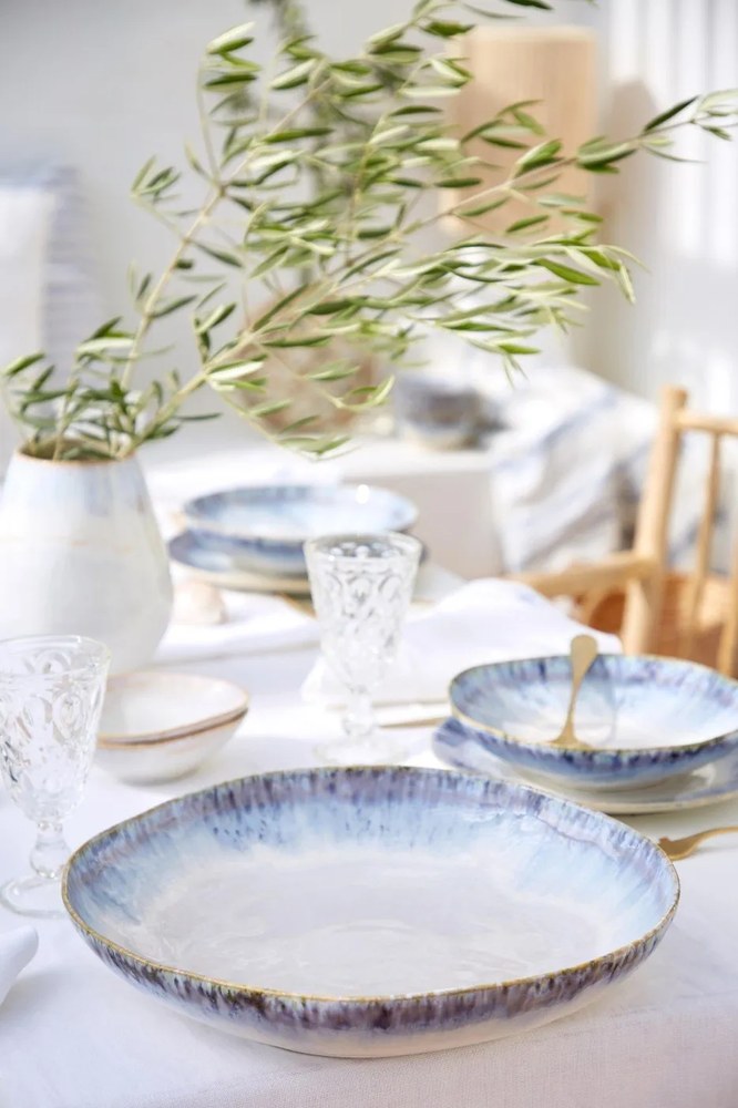 Niebieski kamionkowy talerz Costa Nova Brisa, ⌀ 20 cm