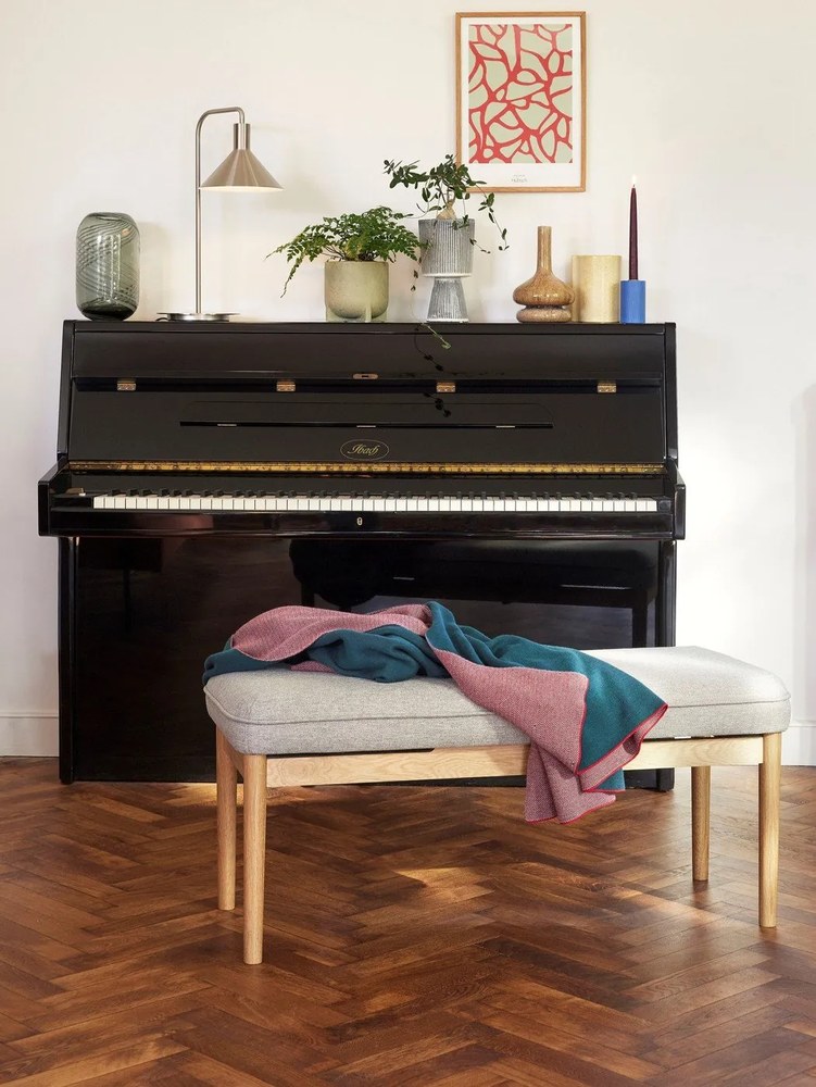 Fioletowo-zielony bawełniany koc Hübsch Cozy, 130x200 cm