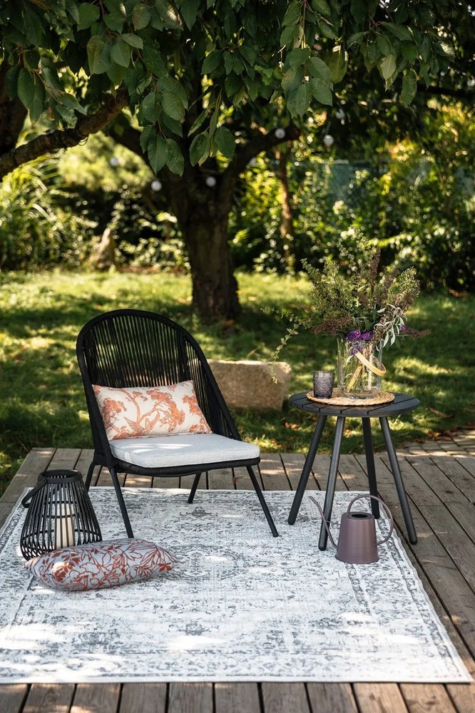 Szary stół ogrodowy Bonami Essentials Lounge, ø 51 cm