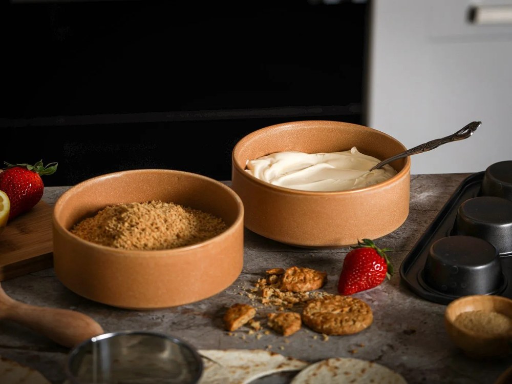 12-częściowy zestaw ceglastych naczyń z kamionki Bonami Selection Malia