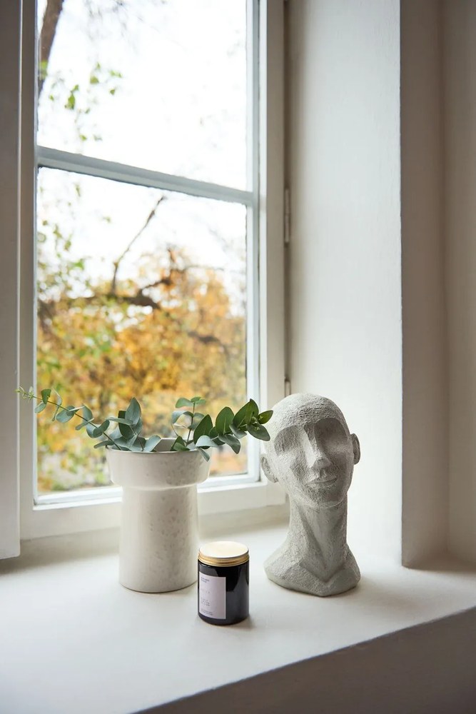 Biały kamionkowy wazon Kähler Design Ombria, wys. 20 cm