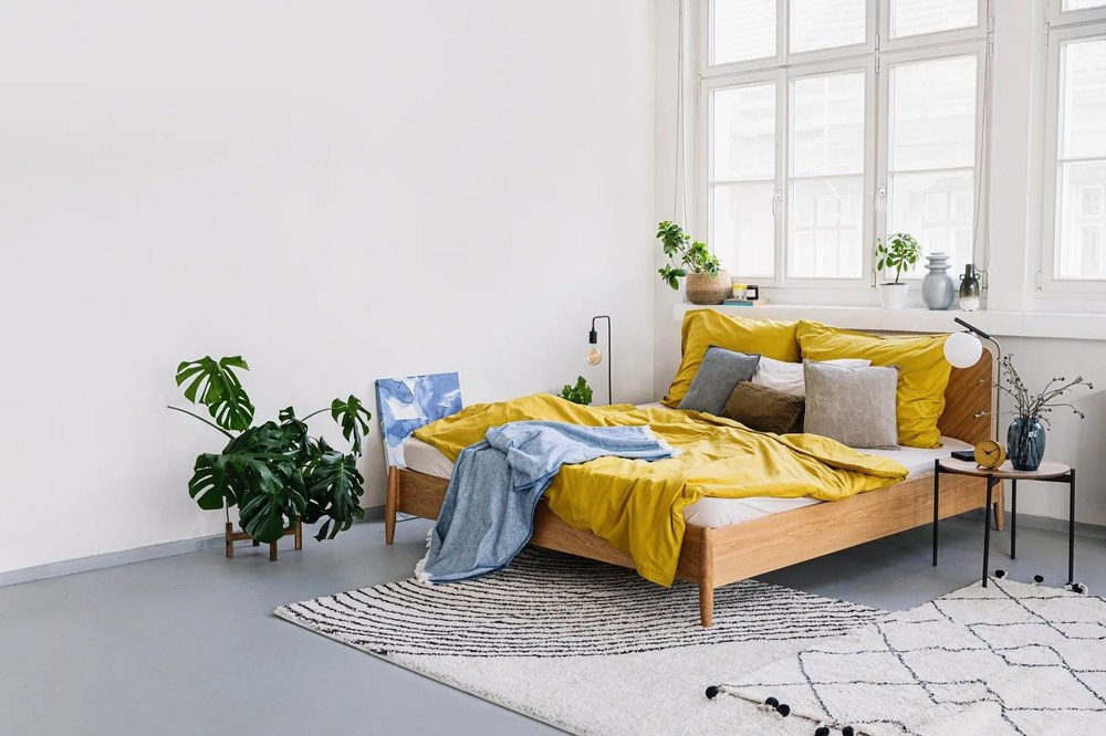 Białe bawełniane prześcieradło elastyczne Good Morning, 180x200 cm