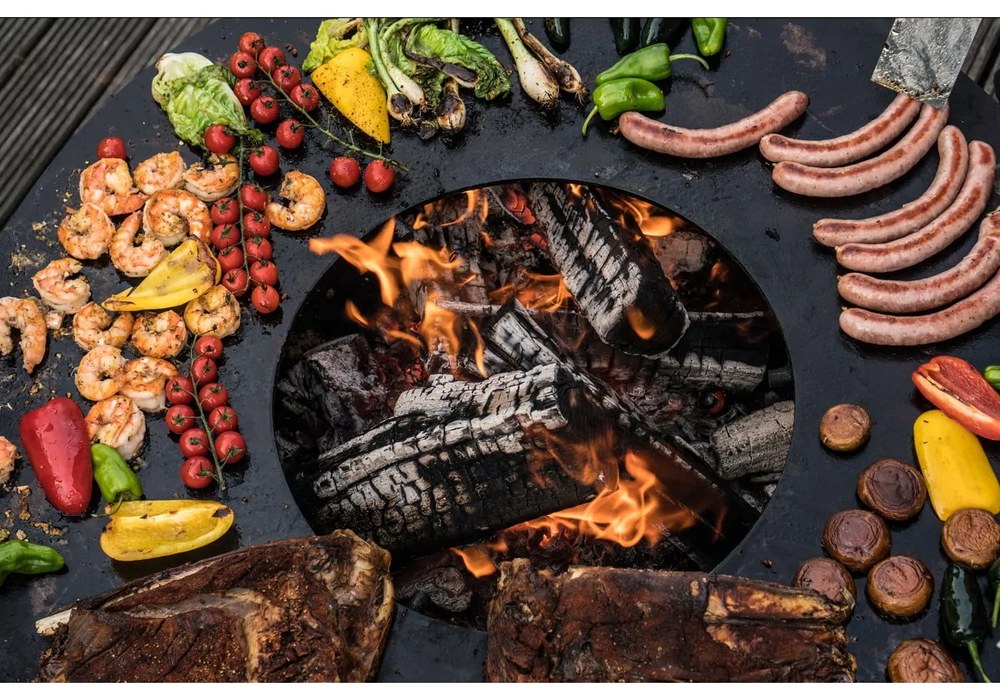 Zestaw 4 stalowych przyborów do grillowania Remundi