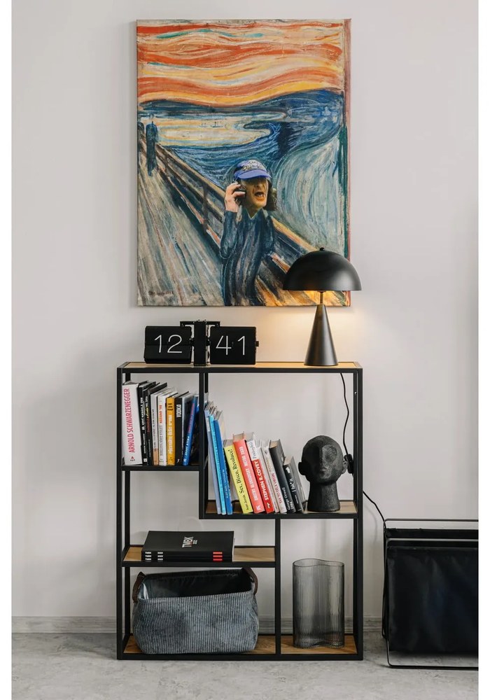 Czarna lampa stołowa Leitmotiv Sublime, wys. 35 cm