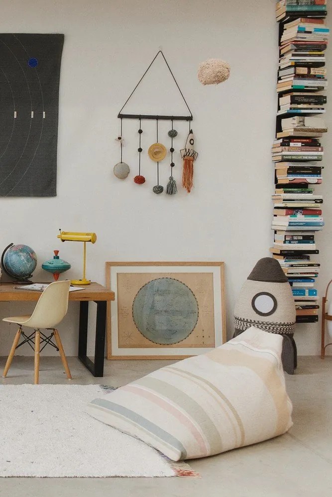 Kremowy bawełniany dywan dziecięcy tkany ręcznie odpowiedni do prania 170x240 cm Stardust – Lorena Canals