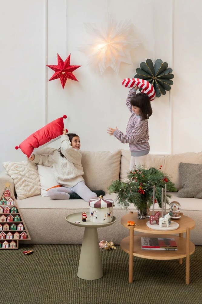 Beżowa rozkładana sofa z materiału bouclé 247 cm Quinoa – Bonami Selection