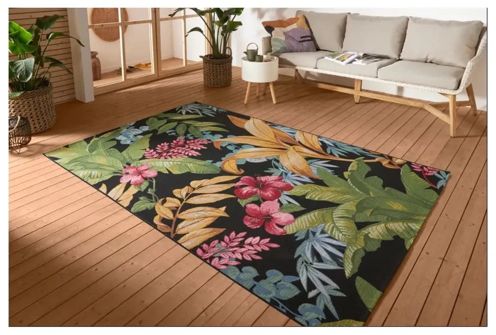 Czarny dywan odpowiedni na zewnątrz 160x235 cm Flair – Hanse Home