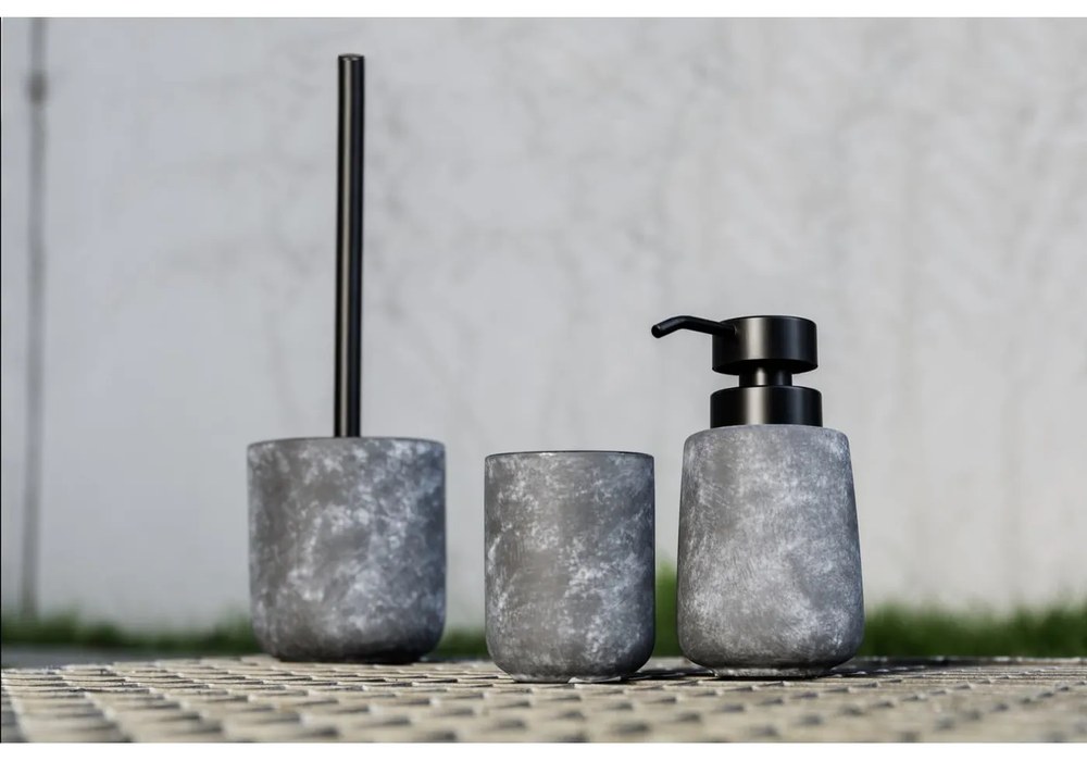 Szara ceramiczna szczotka do WC Sacile – Wenko