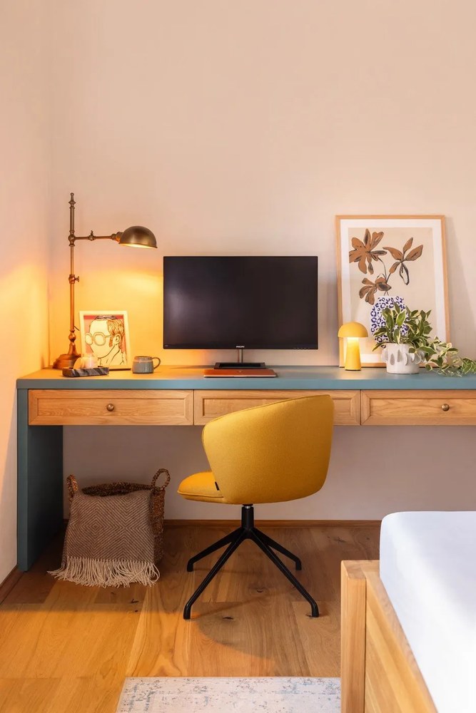 Musztardowe tapicerowane fotele jadalniane zestaw 2 szt. Add – Teulat