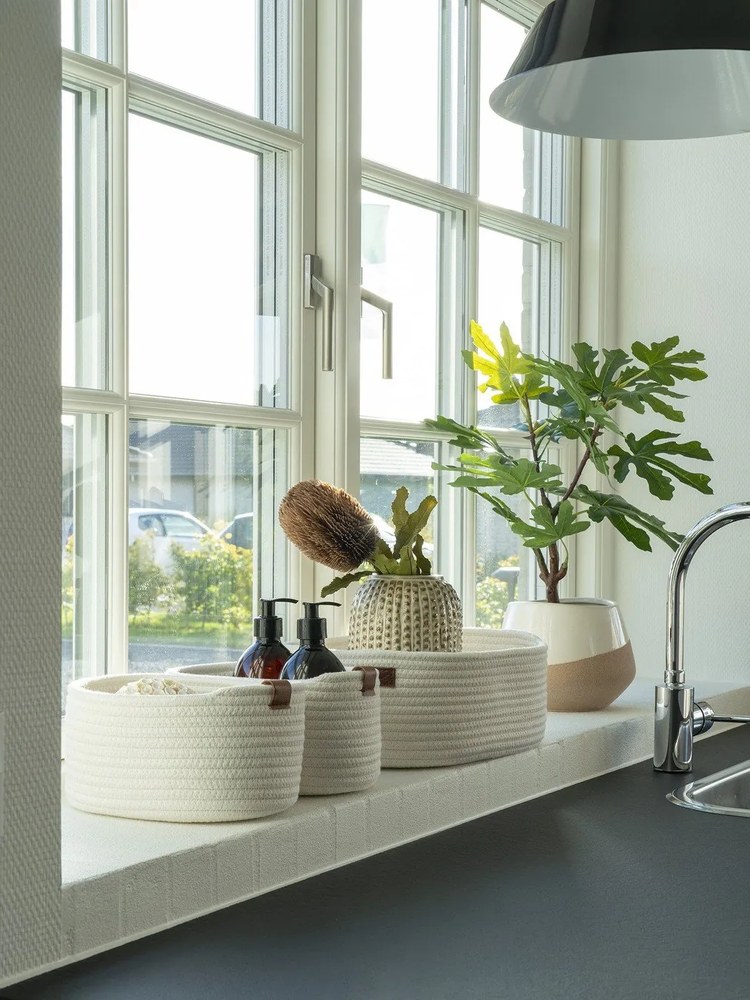 Tekstylne koszyki do łazienki zestaw 3 szt. 35x25x13 cm Jarana – House Nordic