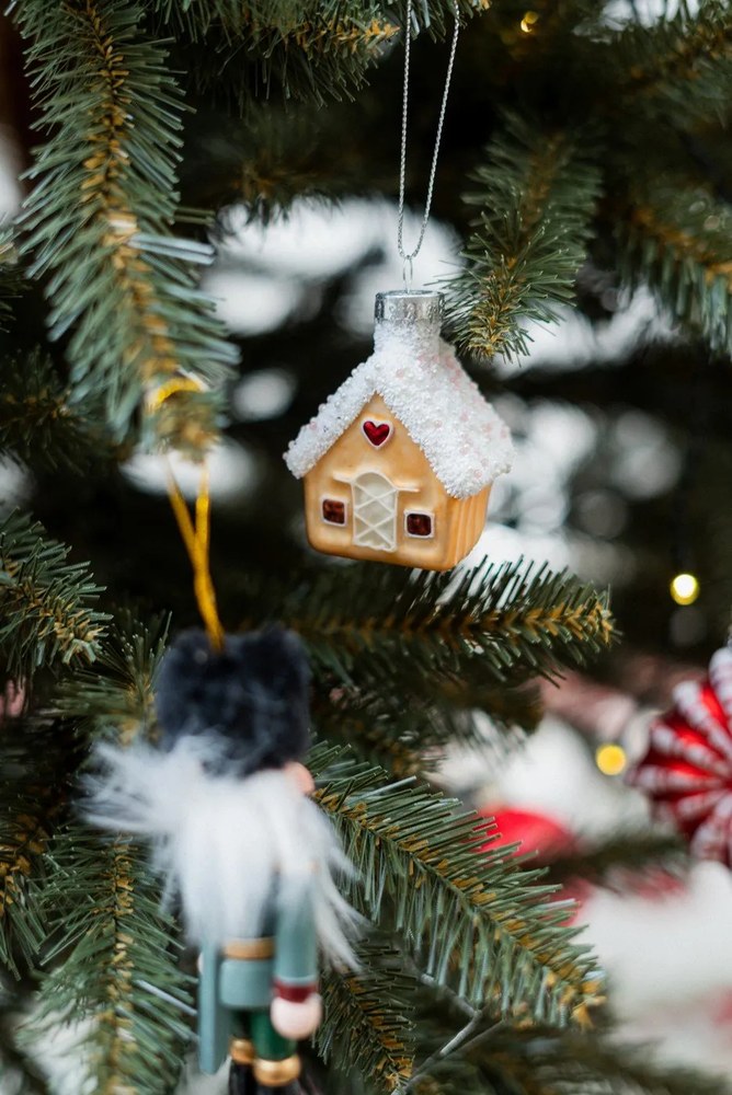 Szklana ozdoba świąteczna 7 cm House – Dakls