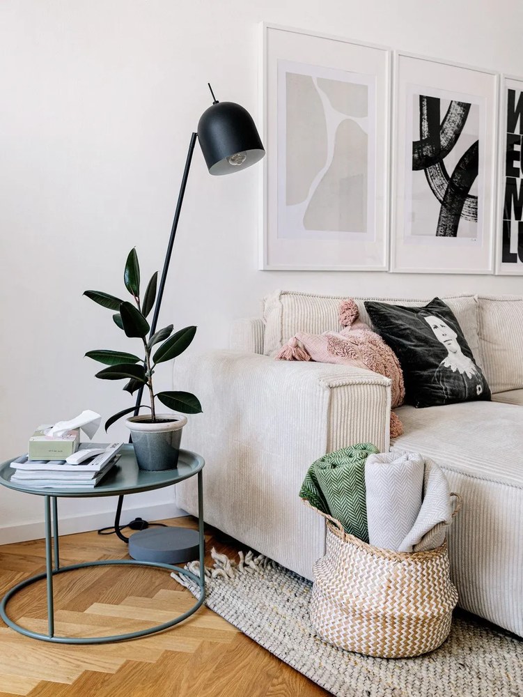 Jasny koszyk z trawy morskiej Compactor Zic Zac, ⌀ 35 cm