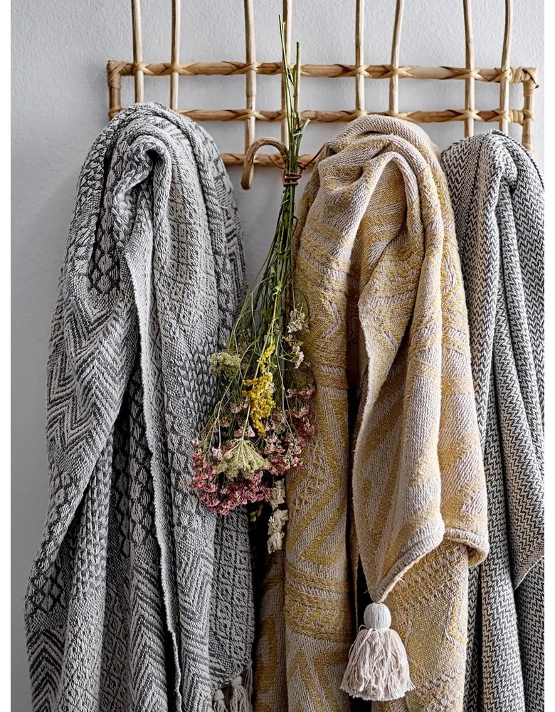 Szary pled Bloomingville Throw, 130x160 cm