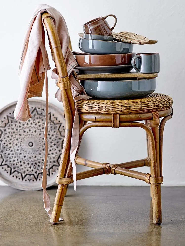 Zielony kamionkowy talerz Bloomingville Pixie, ø 28 cm