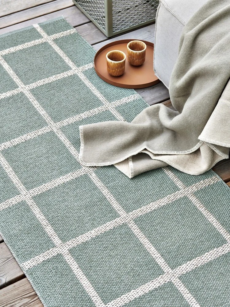 Szarobeżowy koc z mieszanki wełny 140x200 cm Ylva Dark Linen – Pappelina