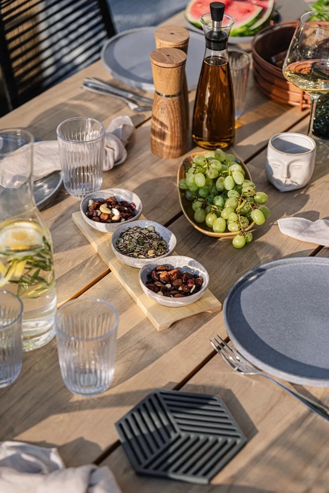 Szara podstawka pod naczynia gorące Hexagon