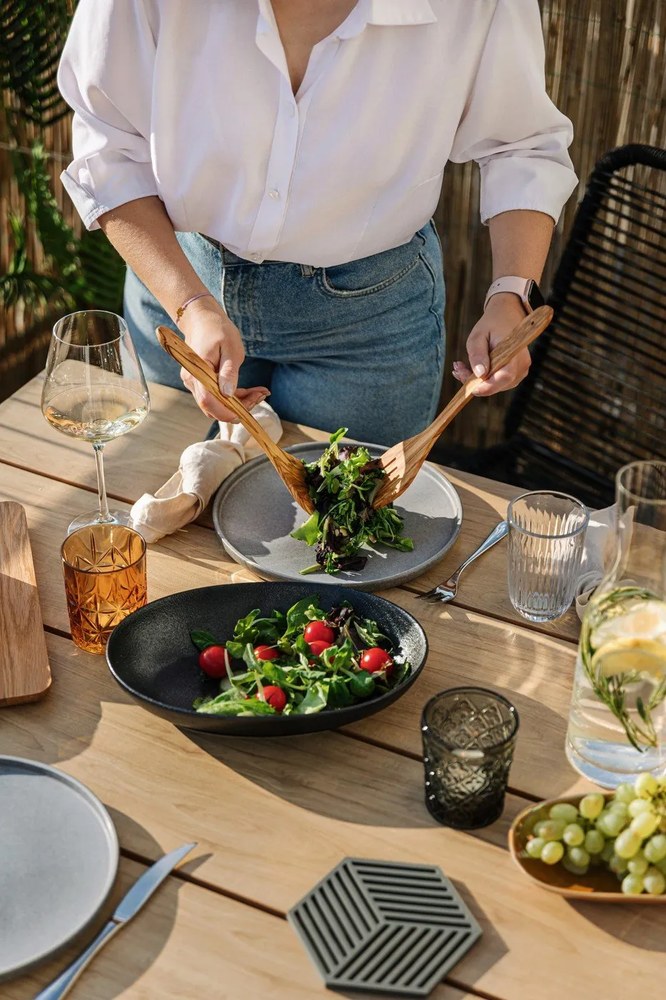 Szara podstawka pod naczynia gorące Hexagon