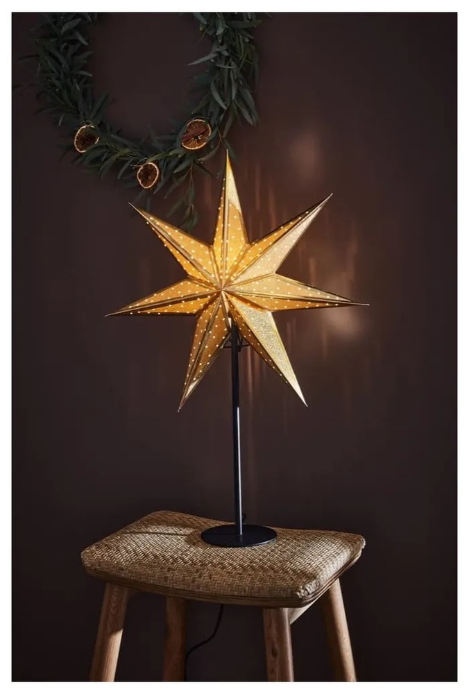 Dekoracja świetlna w kolorze złota ze świątecznym motywem ø 45 cm Glitter – Markslöjd