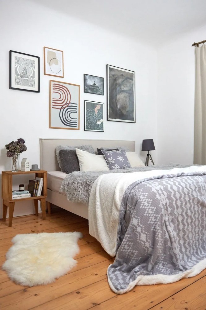 Jasnoszara pościel z mikropluszu Catherine Lansfield Cuddly, 200x200 cm